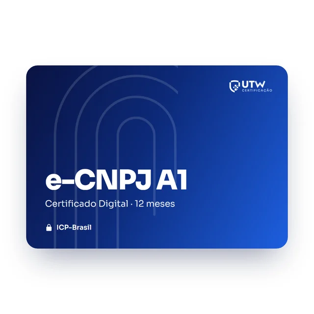 Certificado digital e-CNPJ A1 — ICP-Brasil